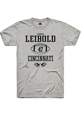 George Leibold  Cincinnati Bearcats Ash Rally NIL Sport Icon Short Sleeve T Shirt