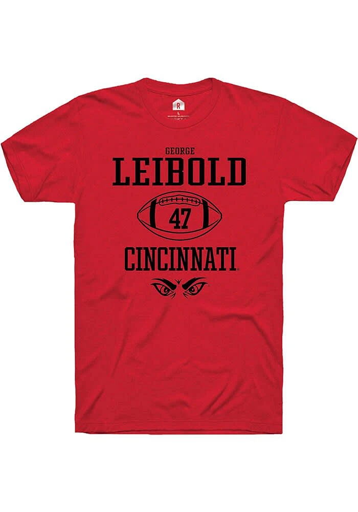 George Leibold Cincinnati Bearcats Rally NIL Sport Icon Short Sleeve T Shirt