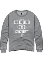 George Leibold  Rally Cincinnati Bearcats Mens Graphite NIL Sport Icon Long Sleeve Crew Sweatshi..