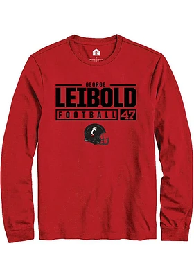 George Leibold Cincinnati Bearcats Rally NIL Stacked Box Long Sleeve T Shirt