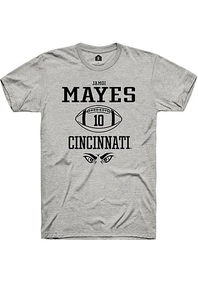 Jamoi Mayes  Cincinnati Bearcats Ash Rally NIL Sport Icon Short Sleeve T Shirt