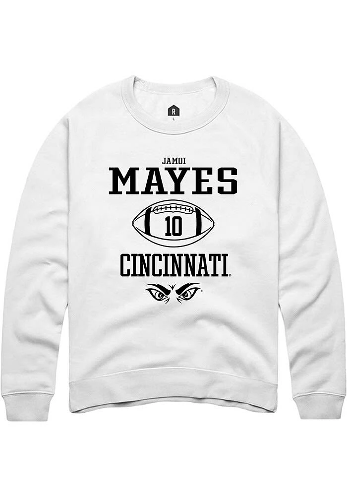 Jamoi Mayes Rally Cincinnati Bearcats Mens NIL Sport Icon Long Sleeve Crew Sweatshirt