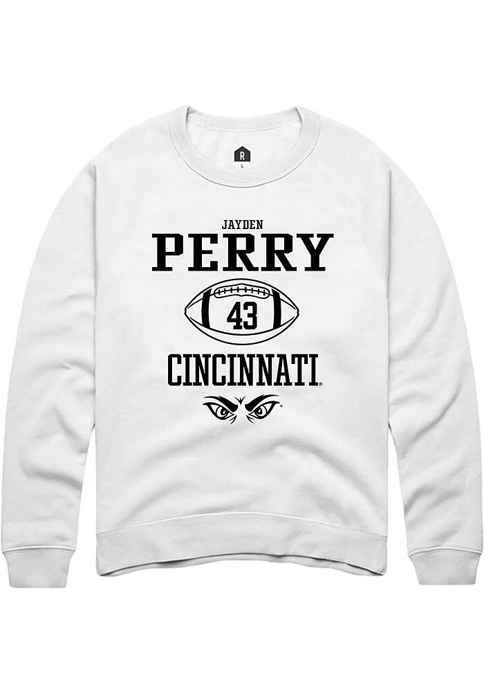 Jayden Perry Rally Cincinnati Bearcats Mens NIL Sport Icon Long Sleeve Crew Sweatshirt