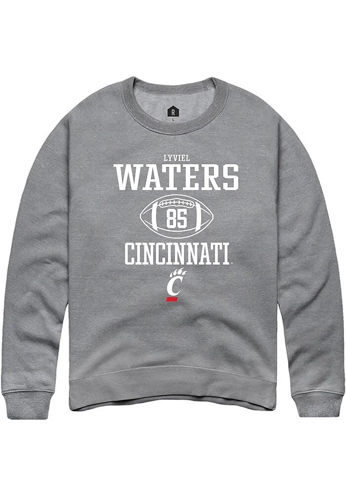 Lyviel Waters  Rally Cincinnati Bearcats Mens Graphite NIL Sport Icon Long Sleeve Crew Sweatshir..