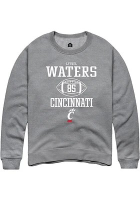 Lyviel Waters  Rally Cincinnati Bearcats Mens Graphite NIL Sport Icon Long Sleeve Crew Sweatshir..