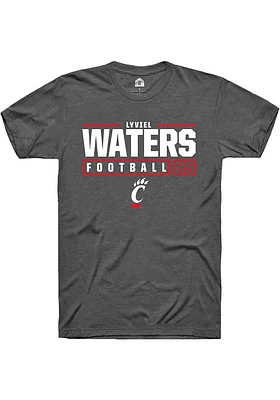 Lyviel Waters  Cincinnati Bearcats Dark Grey Rally NIL Stacked Box Short Sleeve T Shirt