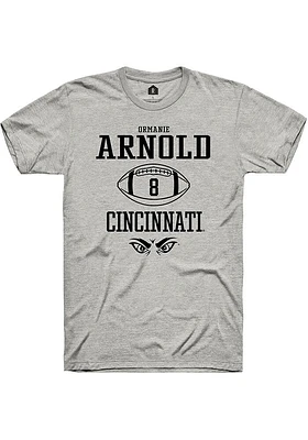 Ormanie Arnold  Cincinnati Bearcats Ash Rally NIL Sport Icon Short Sleeve T Shirt