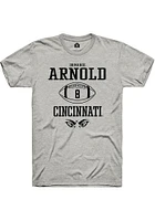 Ormanie Arnold  Cincinnati Bearcats Ash Rally NIL Sport Icon Short Sleeve T Shirt