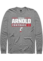 Ormanie Arnold  Cincinnati Bearcats Graphite Rally NIL Stacked Box Long Sleeve T Shirt