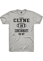 Stanley Clyne  Cincinnati Bearcats Ash Rally NIL Sport Icon Short Sleeve T Shirt