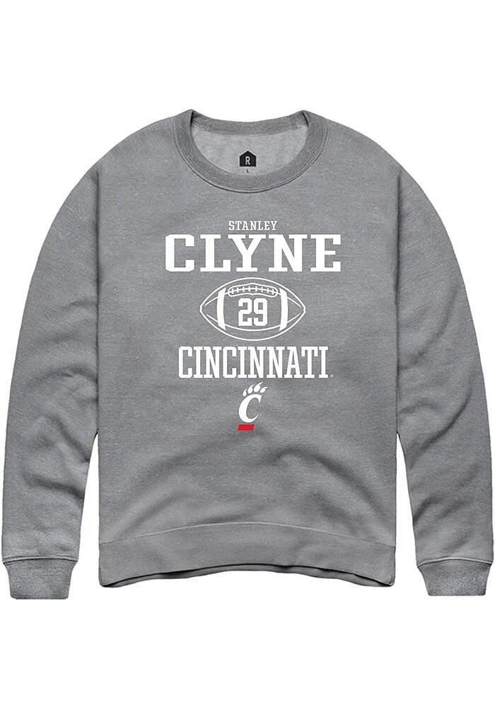 Stanley Clyne  Rally Cincinnati Bearcats Mens Graphite NIL Sport Icon Long Sleeve Crew Sweatshir..