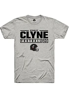 Stanley Clyne  Cincinnati Bearcats Ash Rally NIL Stacked Box Short Sleeve T Shirt