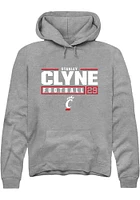 Stanley Clyne  Rally Cincinnati Bearcats Mens Graphite NIL Stacked Box Long Sleeve Hoodie