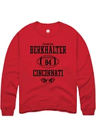 Sterling Berkhalter  Rally Cincinnati Bearcats Mens Red NIL Sport Icon Long Sleeve Crew Sweatshi..