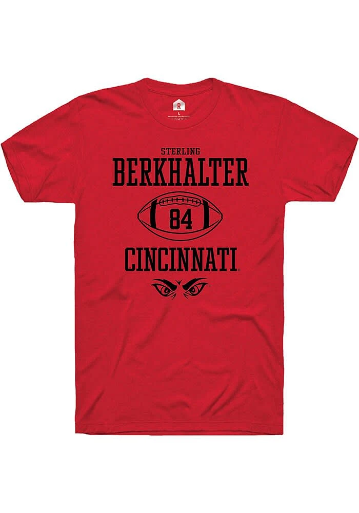 Sterling Berkhalter Cincinnati Bearcats Rally NIL Sport Icon Short Sleeve T Shirt