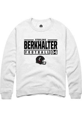 Sterling Berkhalter Rally Cincinnati Bearcats Mens NIL Stacked Box Long Sleeve Crew Sweatsh