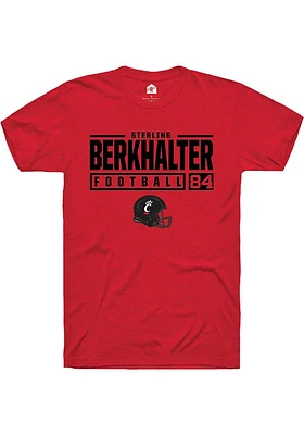 Sterling Berkhalter Cincinnati Bearcats Rally NIL Stacked Box Short Sleeve T Shirt