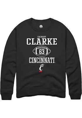 Zachary Clarke Rally Cincinnati Bearcats Mens NIL Sport Icon Long Sleeve Crew Sweatshirt