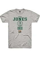 Anyssa Jones  Ohio Bobcats Ash Rally NIL Sport Icon Short Sleeve T Shirt