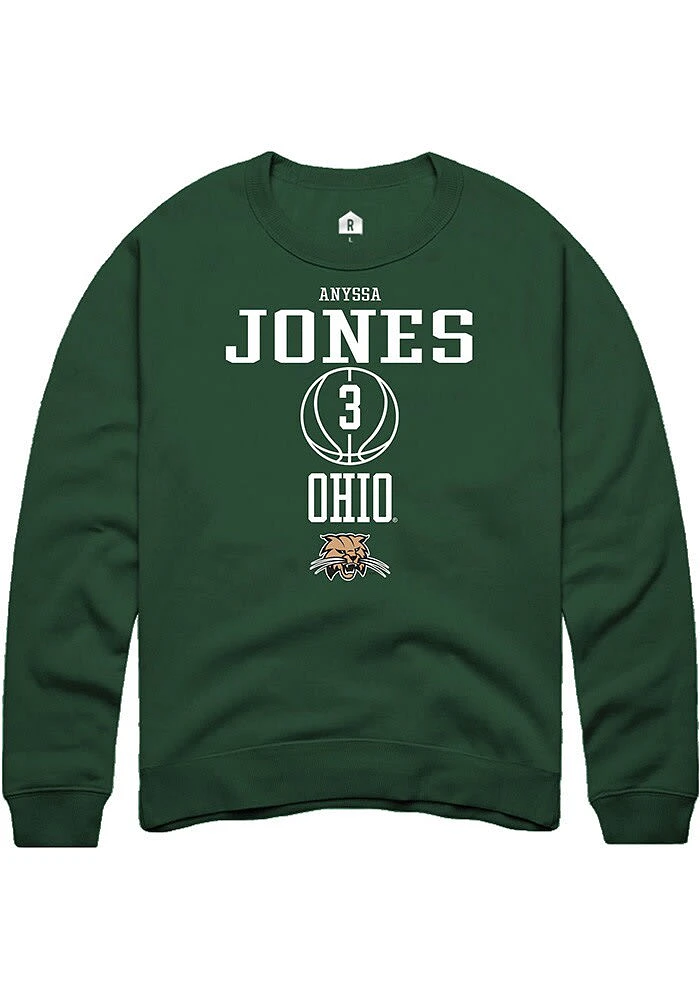 Anyssa Jones Rally Ohio Bobcats Mens NIL Sport Icon Long Sleeve Crew Sweatshirt