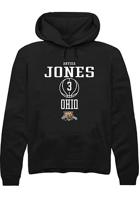 Anyssa Jones  Rally Ohio Bobcats Mens Black NIL Sport Icon Long Sleeve Hoodie