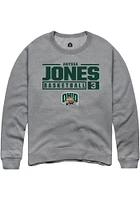 Anyssa Jones  Rally Ohio Bobcats Mens Graphite NIL Stacked Box Long Sleeve Crew Sweatshirt