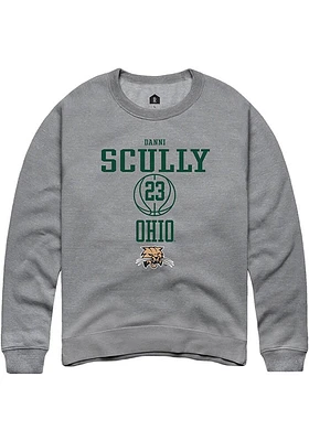 Danni Scully  Rally Ohio Bobcats Mens Graphite NIL Sport Icon Long Sleeve Crew Sweatshirt