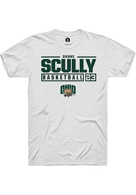 Danni Scully  Ohio Bobcats White Rally NIL Stacked Box Short Sleeve T Shirt