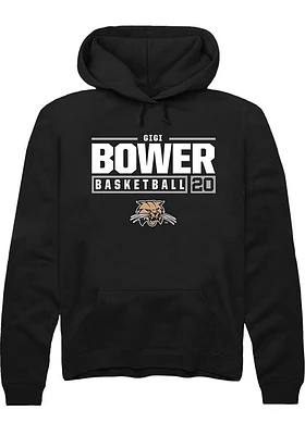 gigi bower  Rally Ohio Bobcats Mens Black NIL Stacked Box Long Sleeve Hoodie