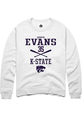 Andrew Evans Rally K-State Wildcats Mens NIL Sport Icon Long Sleeve Crew Sweatshirt