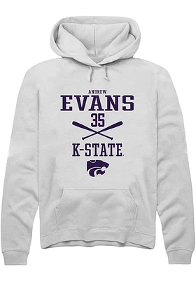 Andrew Evans Rally K-State Wildcats Mens NIL Sport Icon Long Sleeve Hoodie