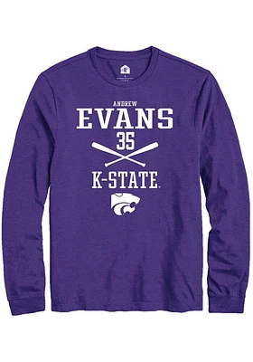 Andrew Evans K-State Wildcats Rally NIL Sport Icon Long Sleeve T Shirt