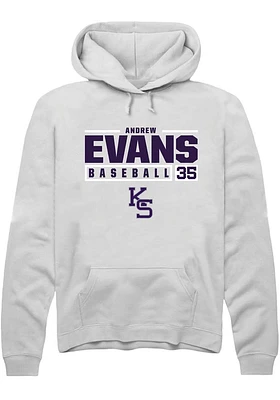 Andrew Evans Rally K-State Wildcats Mens NIL Stacked Box Long Sleeve Hoodie