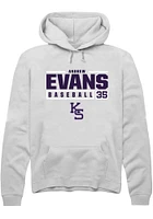 Andrew Evans Rally K-State Wildcats Mens NIL Stacked Box Long Sleeve Hoodie