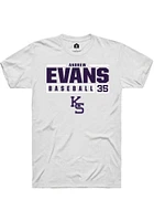 Andrew Evans K-State Wildcats Rally NIL Stacked Box Short Sleeve T Shirt