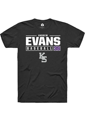 Andrew Evans K-State Wildcats Rally NIL Stacked Box Short Sleeve T Shirt