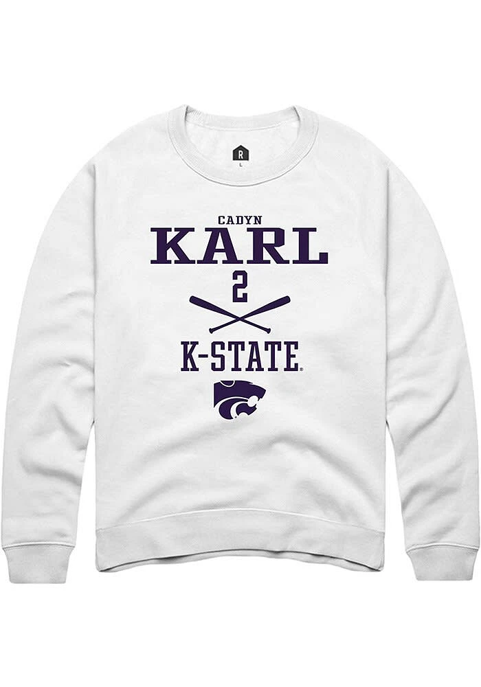 Cadyn Karl K-State Wildcats Ash Rally NIL Sport Icon Short Sleeve T Shirt