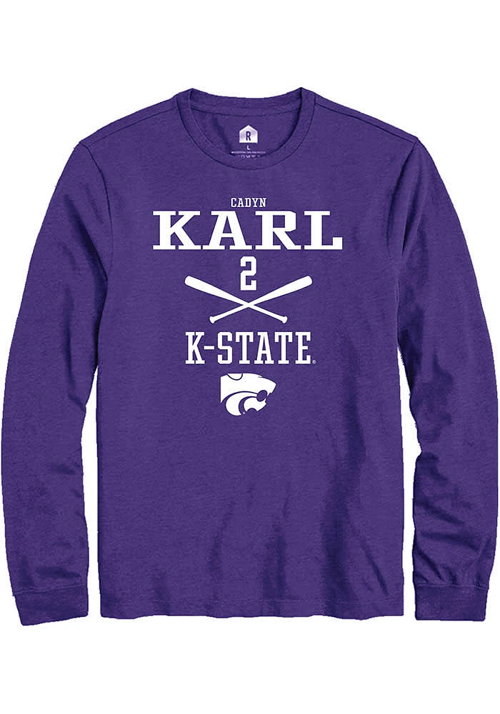 Cadyn Karl K-State Wildcats Rally NIL Sport Icon Long Sleeve T Shirt