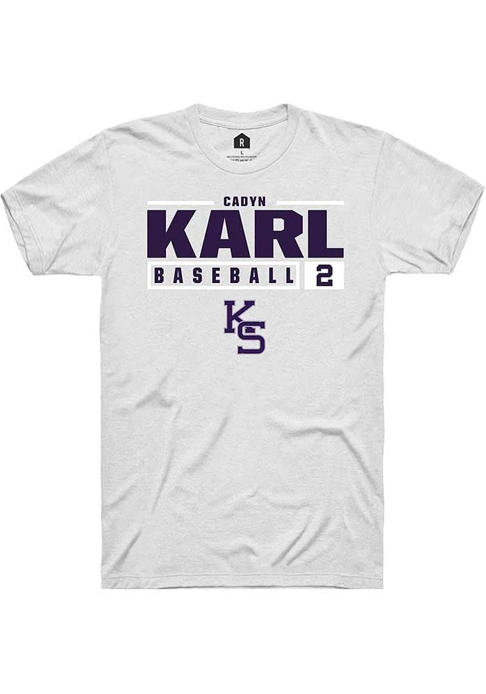 Cadyn Karl K-State Wildcats Rally NIL Stacked Box Short Sleeve T Shirt
