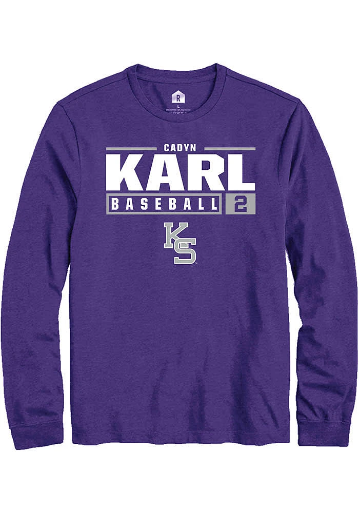 Cadyn Karl K-State Wildcats Rally NIL Stacked Box Long Sleeve T Shirt