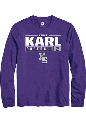 Cadyn Karl K-State Wildcats Rally NIL Stacked Box Long Sleeve T Shirt