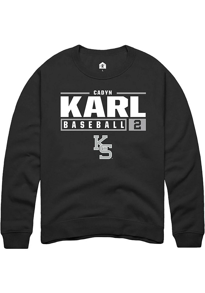 Cadyn Karl Rally K-State Wildcats Mens NIL Stacked Box Long Sleeve Crew Sweatshirt