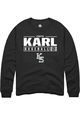 Cadyn Karl Rally K-State Wildcats Mens NIL Stacked Box Long Sleeve Crew Sweatshirt