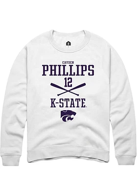 Cayden Phillips Rally K-State Wildcats Mens NIL Sport Icon Long Sleeve Crew Sweatshirt
