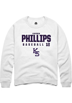 Cayden Phillips Rally K-State Wildcats Mens NIL Stacked Box Long Sleeve Crew Sweatshirt