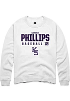 Cayden Phillips Rally K-State Wildcats Mens NIL Stacked Box Long Sleeve Crew Sweatshirt