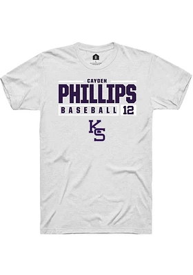 Cayden Phillips K-State Wildcats Rally NIL Stacked Box Short Sleeve T Shirt