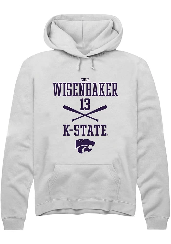 Cole Wisenbaker Rally K-State Wildcats Mens NIL Sport Icon Long Sleeve Hoodie