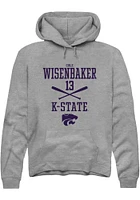 Cole Wisenbaker  Rally K-State Wildcats Mens Graphite NIL Sport Icon Long Sleeve Hoodie