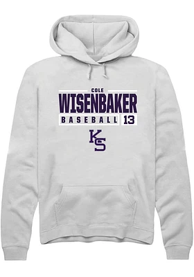 Cole Wisenbaker Rally K-State Wildcats Mens NIL Stacked Box Long Sleeve Hoodie